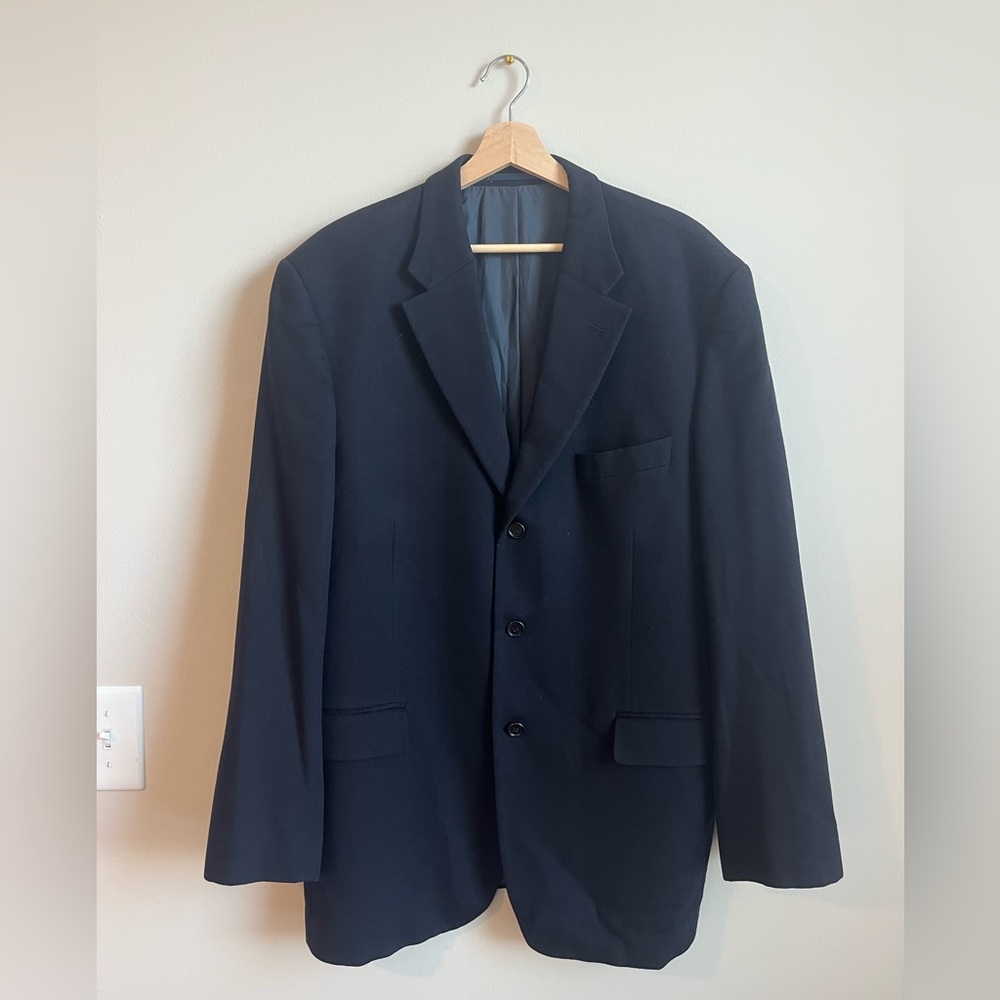 Flair menswear australia black three button blazer cool wool blend size 42